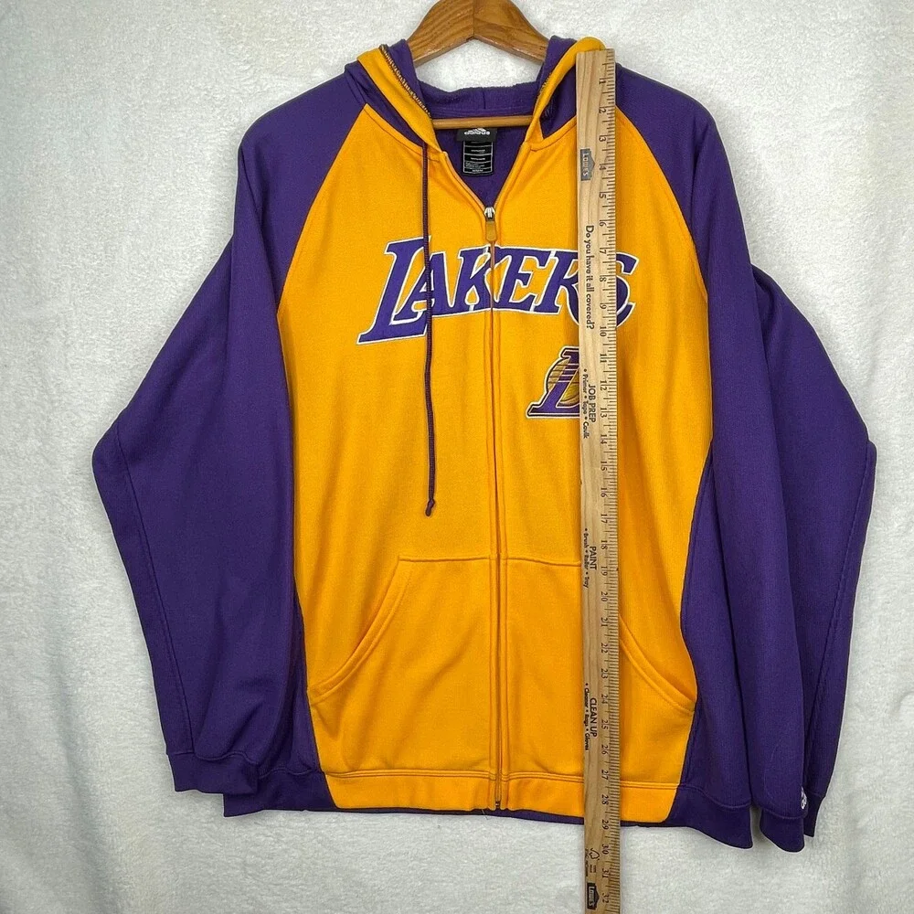 Los Angeles Lakers NBA Adidas Full Zip Up Hoodie/Jacket Mens Medium